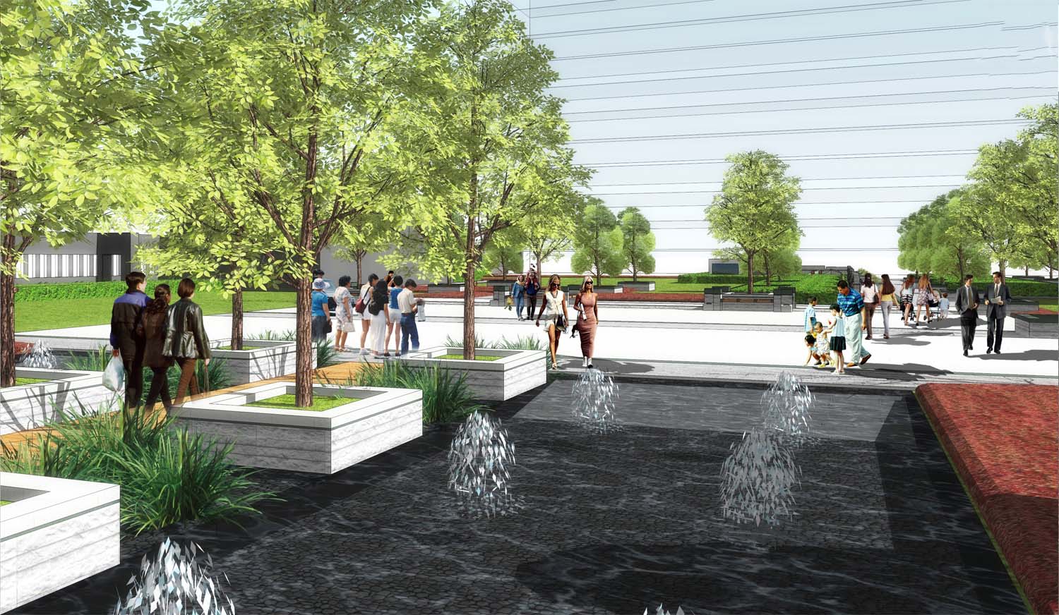 中心裙樓天臺景觀設(shè)計項目效果圖